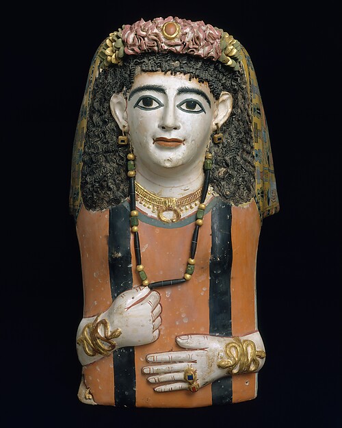 Painted mummy mask of a woman from Roman Egypt in The Met collection